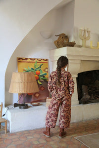 pantalon matelassé cashemere burgundy