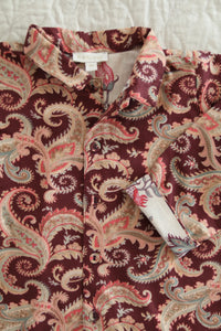 Shirt in burgundy cashmere, delivered in its matching box