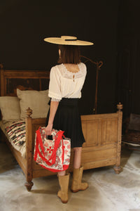 Bandana print wheat ears bag