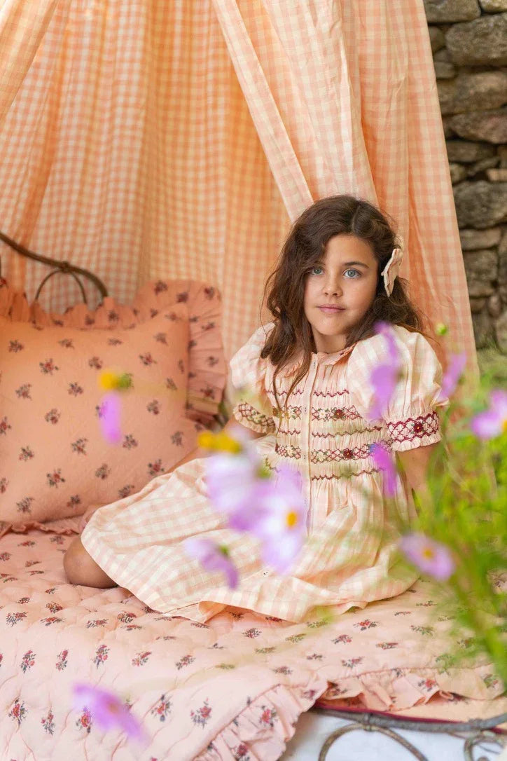 Tunique romantique vichy rose