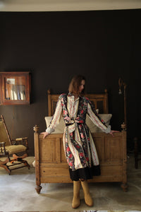 Long skirt "Fleur d'oranger" printed "les fleurs d'Arles"
