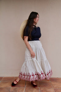 Capucine Embroidered skirt