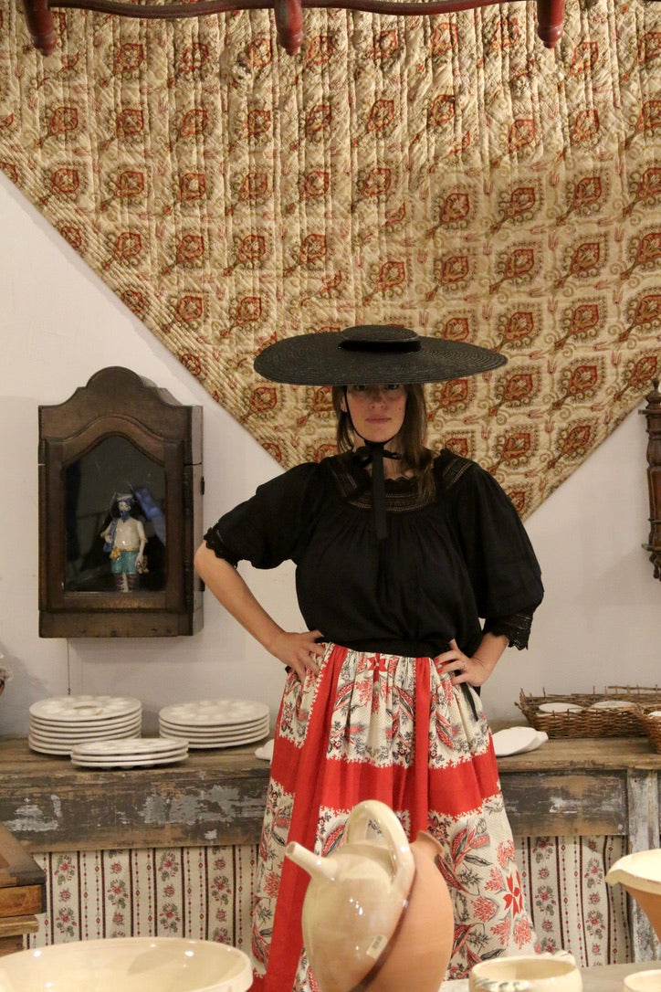 Long skirt Orange Blossom bandana wheat ears