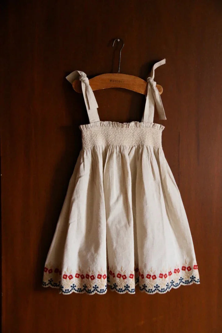Embroidered Skirt Dress