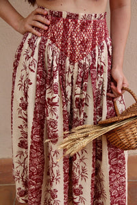 Iris skirt printed with birds