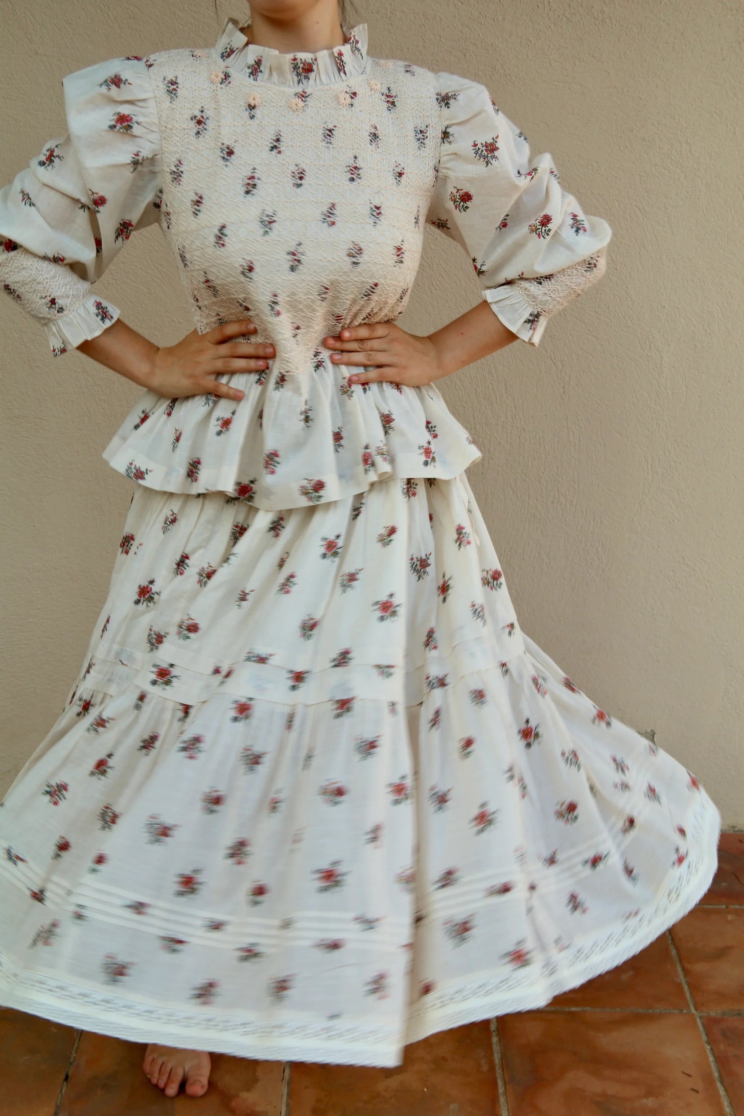 Women skirt flower printed