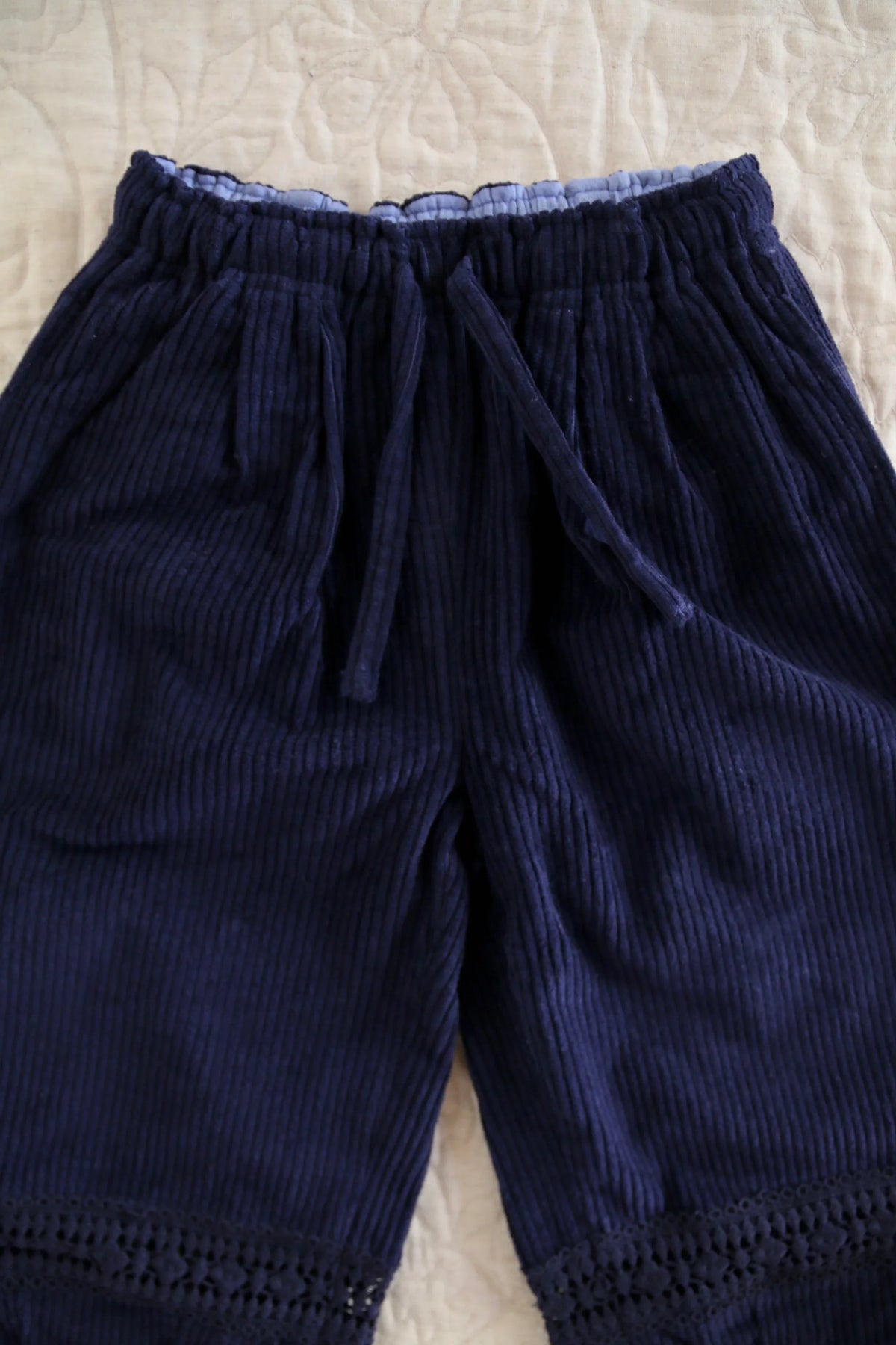 pantalon velours marine