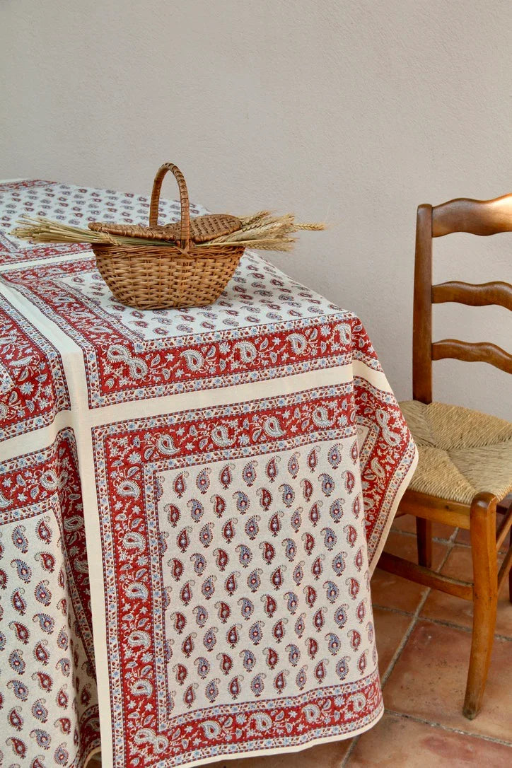 bandana-print cashmere tablecloth