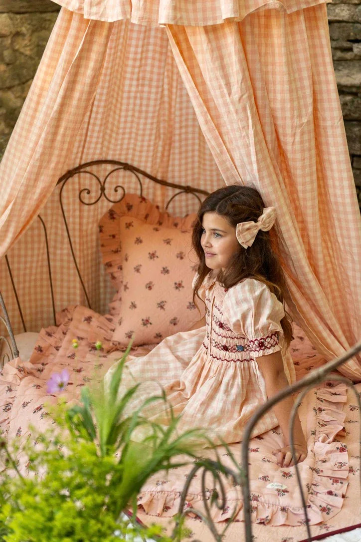 Tunique romantique vichy rose