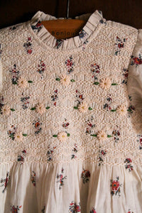Blouse à smocks garden flowers