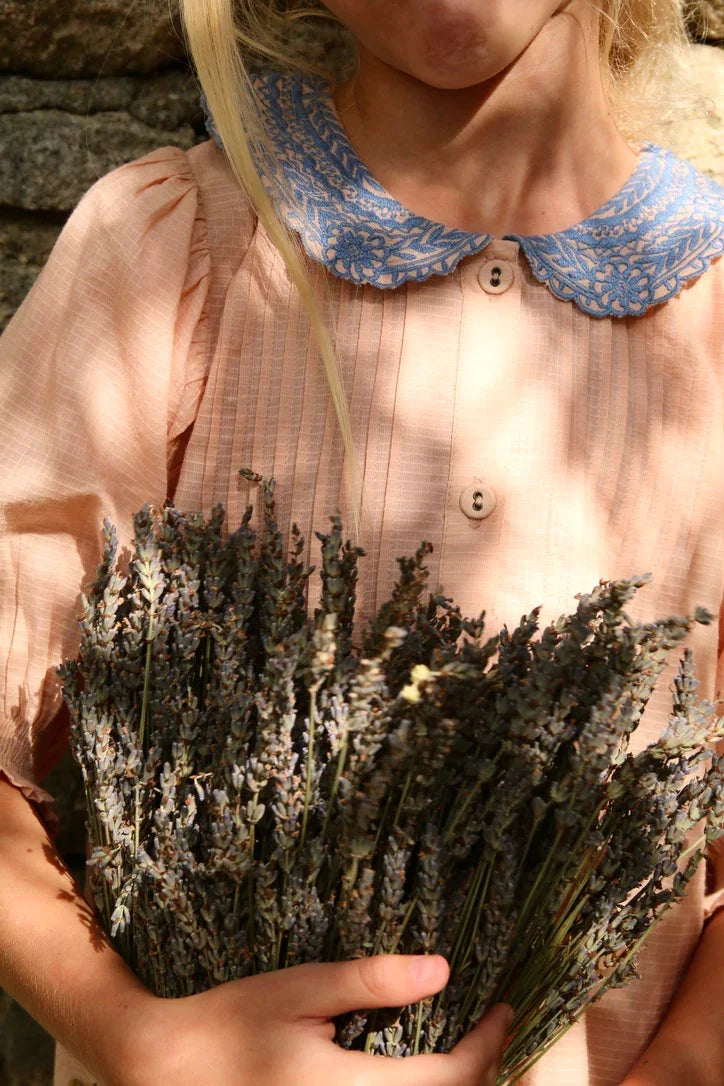Longue blouse rose nude