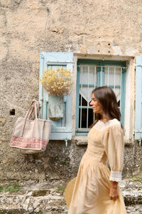 butter-colored romantic dress