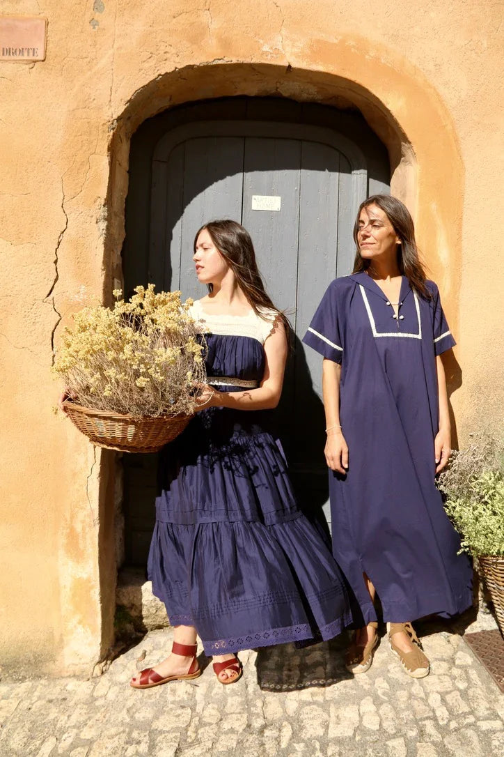 navy cotton-silk camisole
