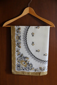 silk square scarf poppy curry