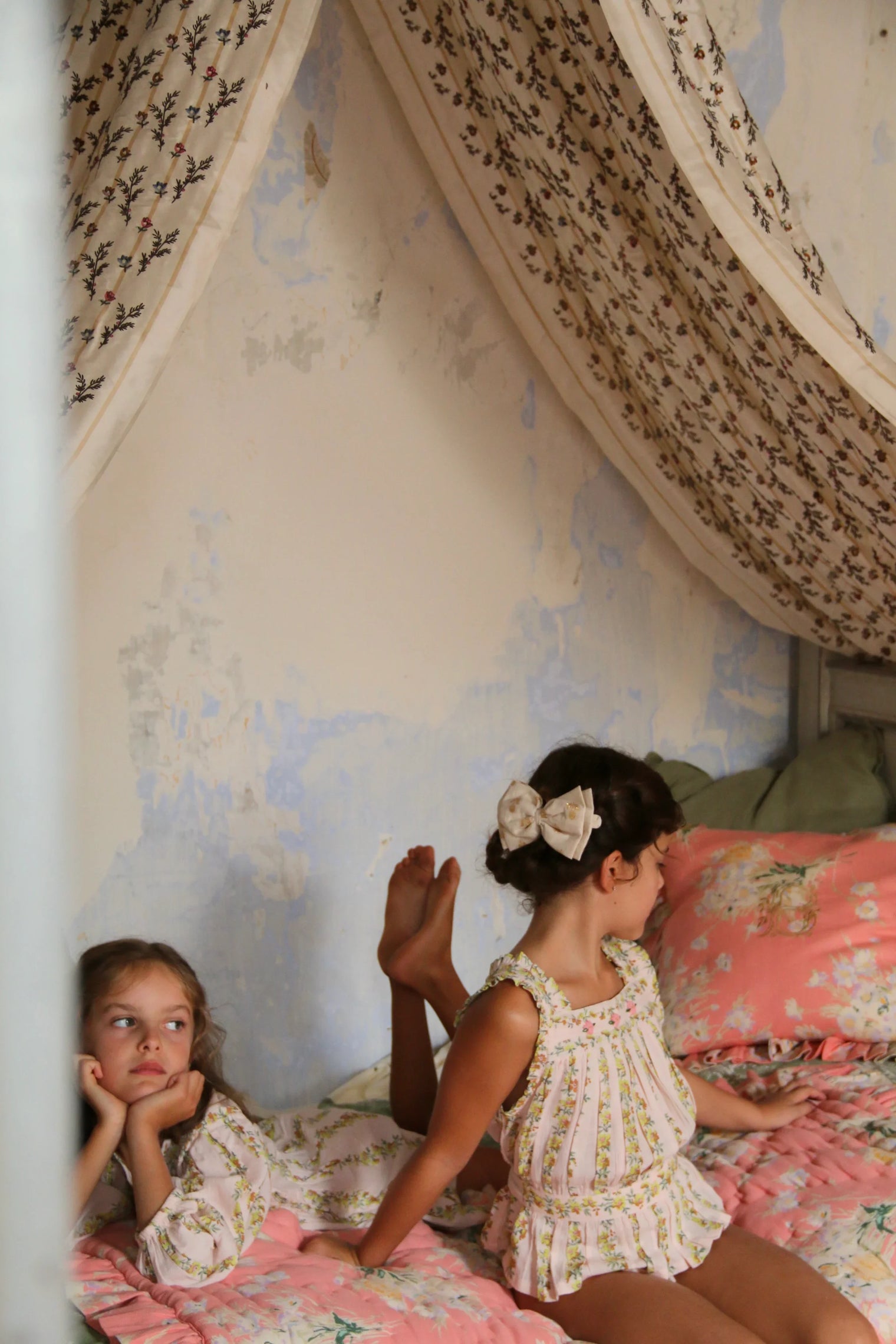Ensemble top et culotte imprimé farandole de fleurs