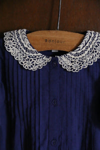 Longue blouse marine