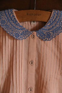 Longue blouse rose nude