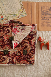 Cartable matelassé cashemere burgundy