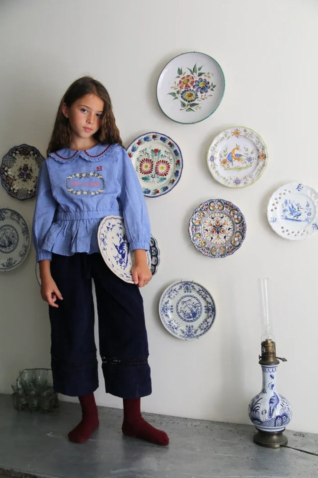 Navy Velvet Pants