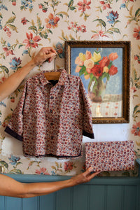 chemise champs de fleurs livrée dans son coffret assorti