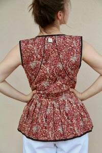 reversible red cashmere vest
