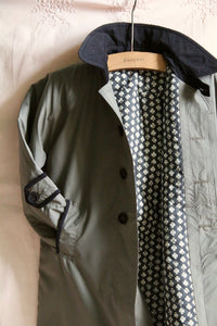 Khaki raincoat with quilted lining