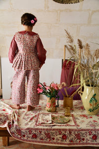 Pantalon matelassé champ de fleurs