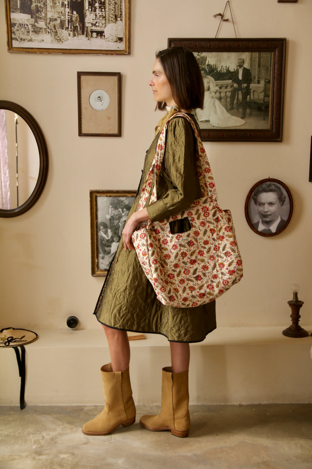 Quilted floral "Aline" bag