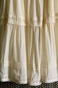 Long skirt "Anémone" ivory color