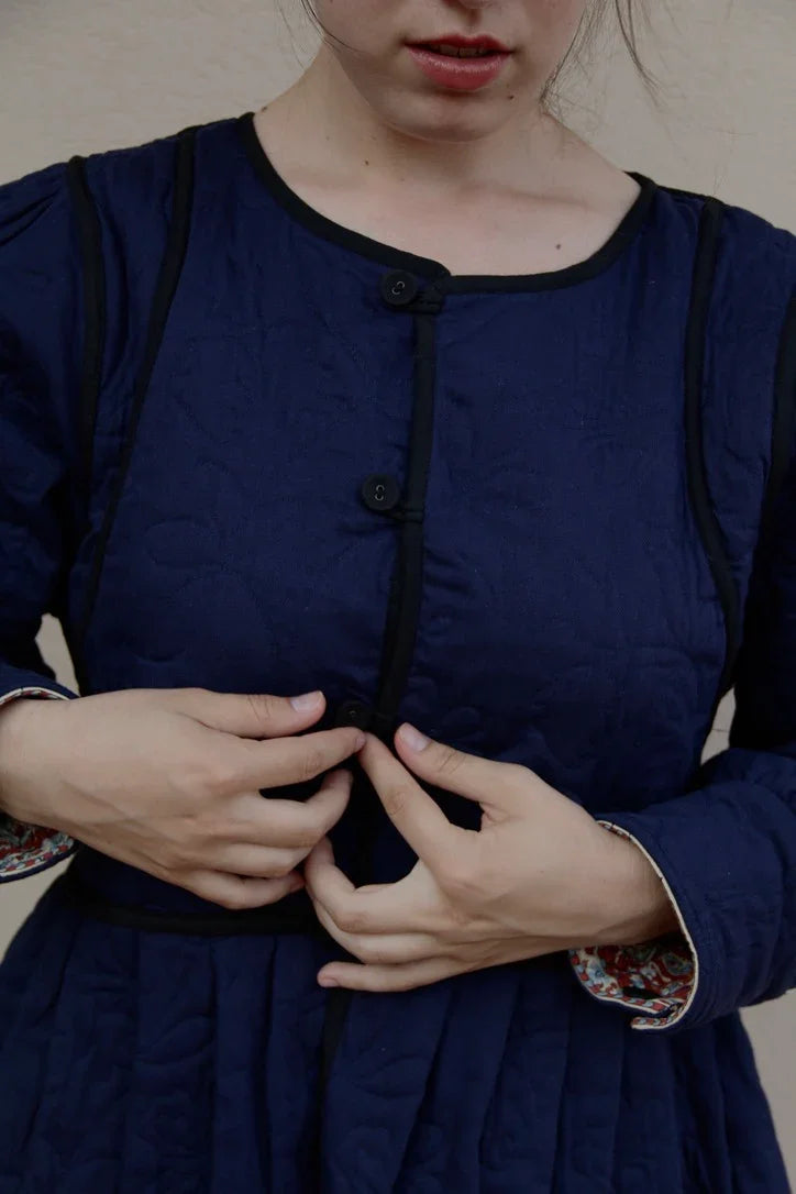 reversible quilted jacket with bandana cashmere print