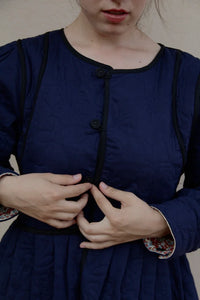 reversible quilted jacket with bandana cashmere print