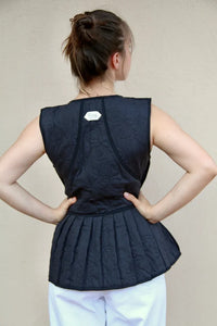 reversible red cashmere vest