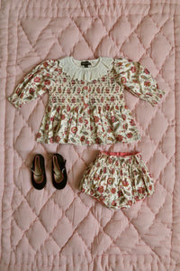 Baby set, blouse and bloomer