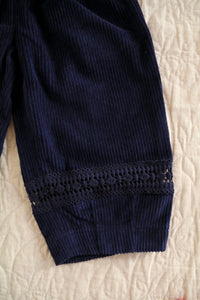 pantalon velours marine