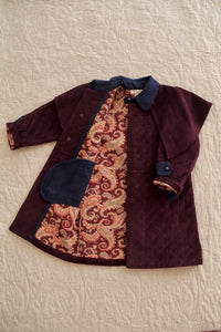 manteau matelassé cape amovible burgundy
