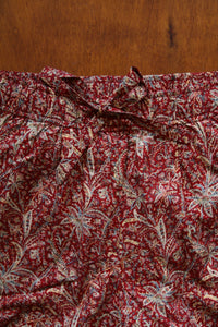Red cashmere trousers