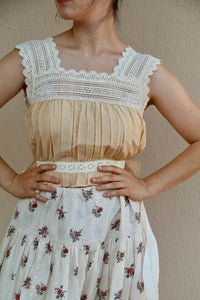 Butter-Colored Cotton-Silk Camisole