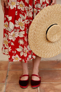 Orange Blossom skirt, Gaughin print