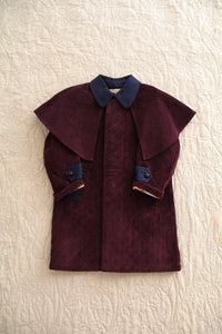 manteau matelassé cape amovible burgundy