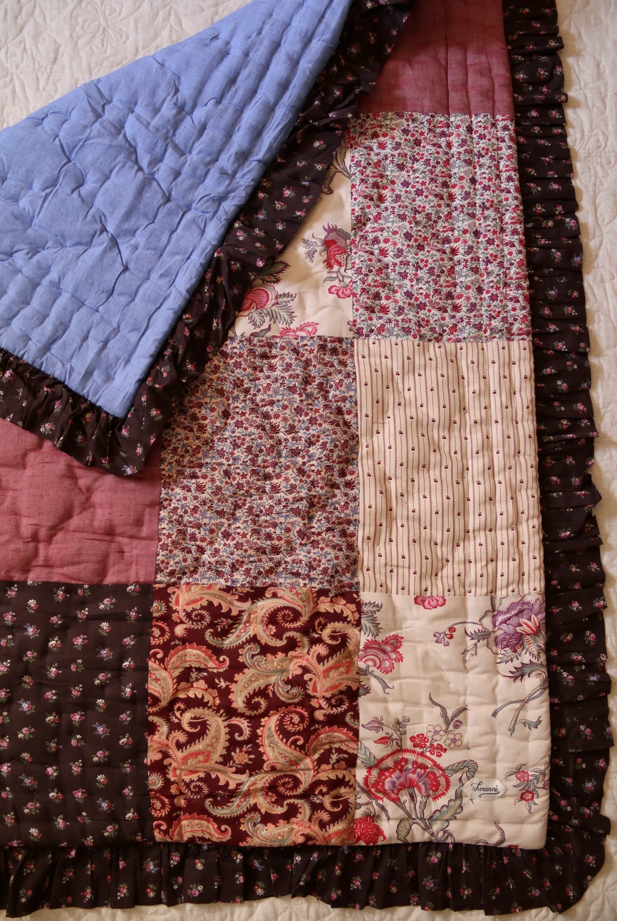 Edredon matelassé patchwork