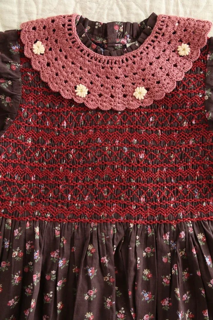 Robe à smocks petit bouquet
