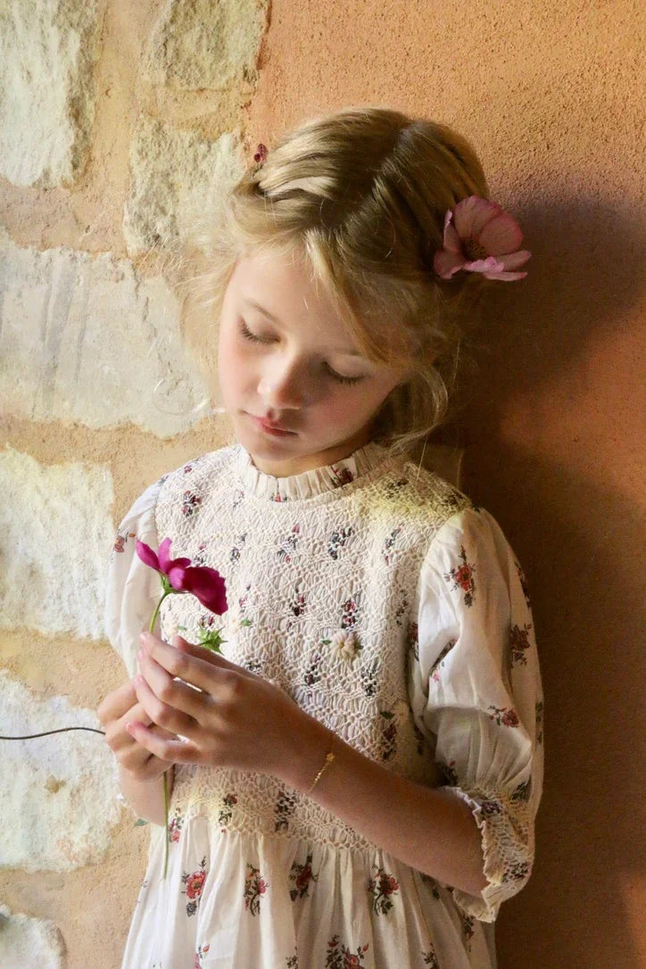 Blouse à smocks garden flowers