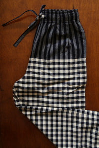 Navy Gingham Pants