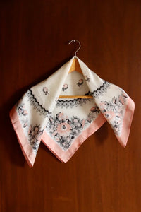 Pink poppy silk square