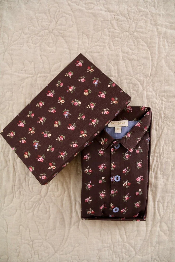 chemise petit bouquet vendue dans son coffret