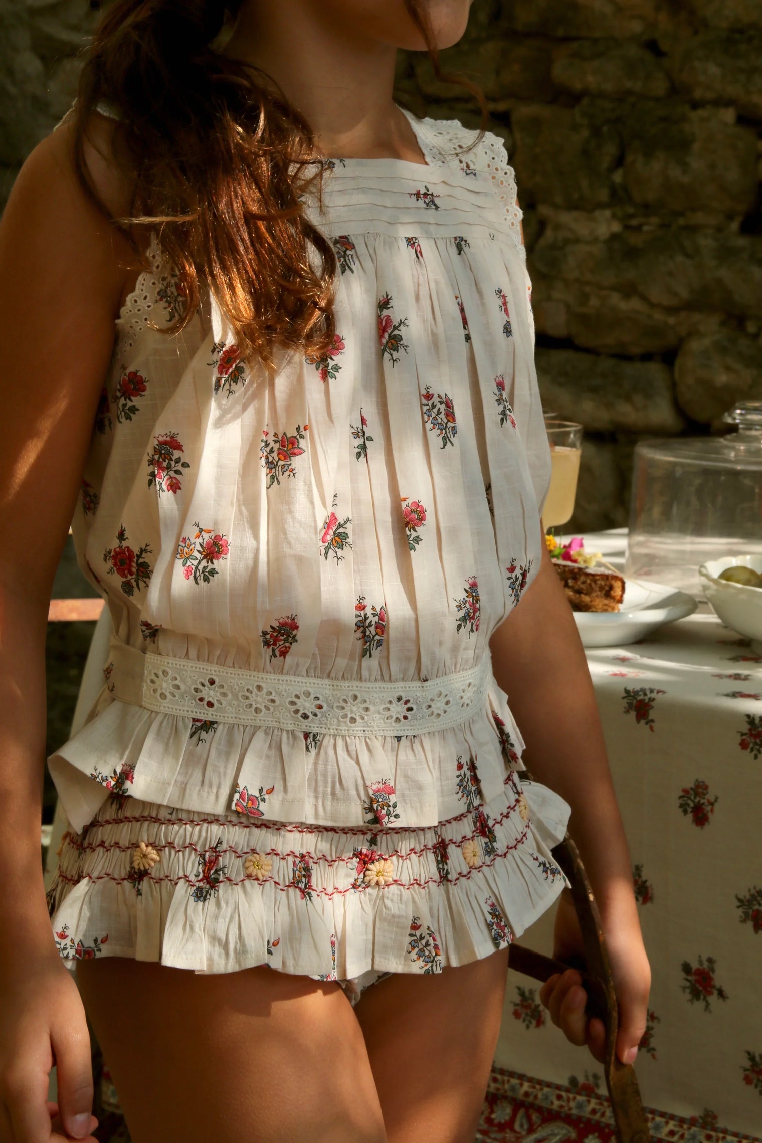 Ensemble top et culotte imprimé garden flowers