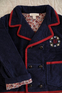 veste matelassée velours marine
