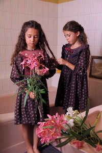 Tunique petit bouquet et sa barrette noeud