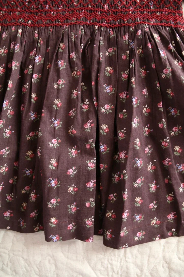 Robe à smocks petit bouquet