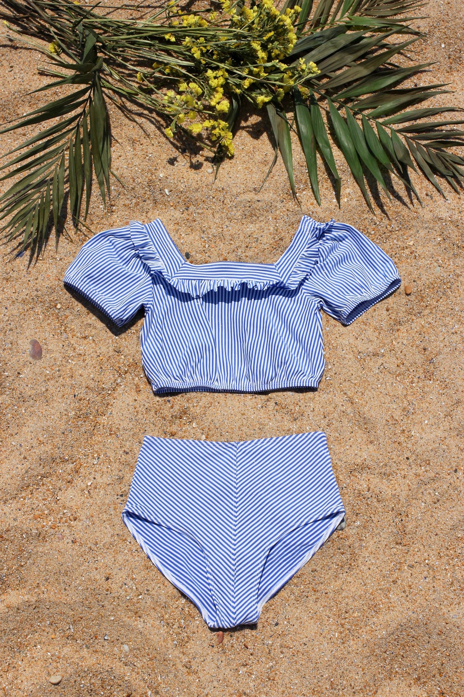 LILA+LEV deckchair stripe swimsuit